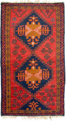 Alfombra Belutsch - 129 x 74 cm - rojo