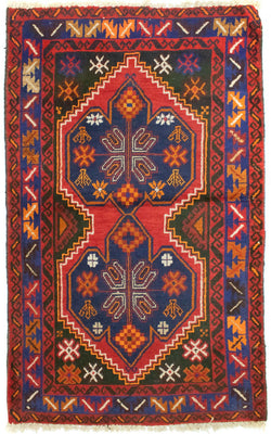 Alfombra Belutsch - 130 x 88 cm - rojo