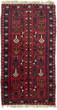 Alfombra Belutsch - 130 x 74 cm - rojo