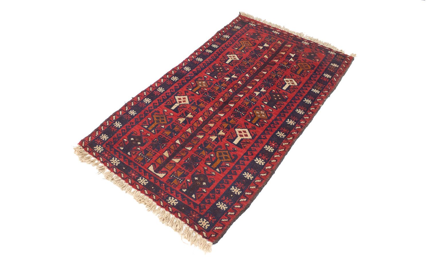 Alfombra Belutsch - 130 x 74 cm - rojo