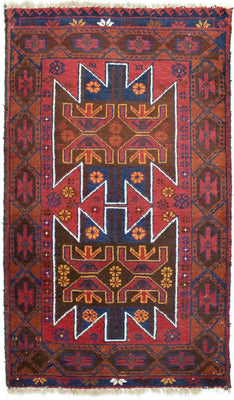 Alfombra Belutsch - 133 x 79 cm - rojo