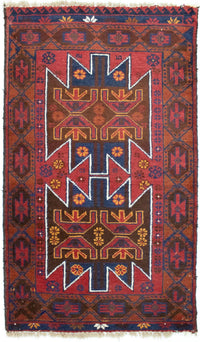 Alfombra Belutsch - 133 x 79 cm - rojo