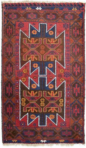 Alfombra Belutsch - 133 x 79 cm - rojo