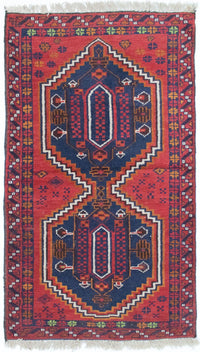 Alfombra Belutsch - 129 x 78 cm - rojo