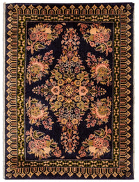 Alfombra persa - Keshan - 98 x 70 cm - azul oscuro