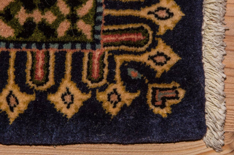 Alfombra persa - Keshan - 98 x 70 cm - azul oscuro