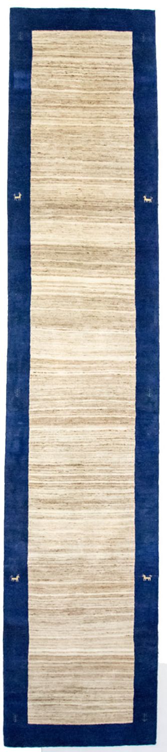 Alfombra de pasillo Alfombra Gabbeh - Loribaft Persa - 440 x 90 cm - natural