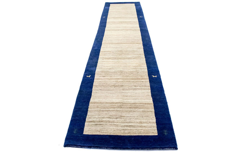 Alfombra de pasillo Alfombra Gabbeh - Loribaft Persa - 440 x 90 cm - natural