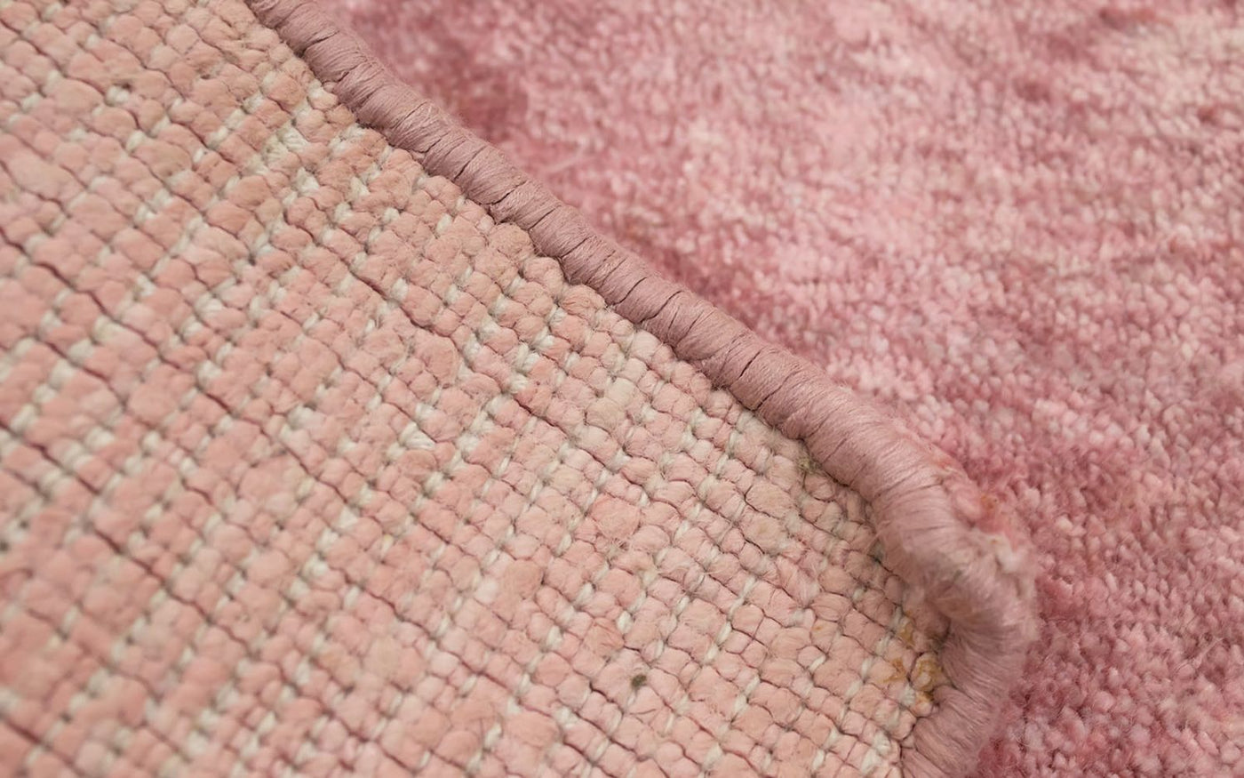 Alfombra de viscosa cuadrado  - 35 x 35 cm - rosa