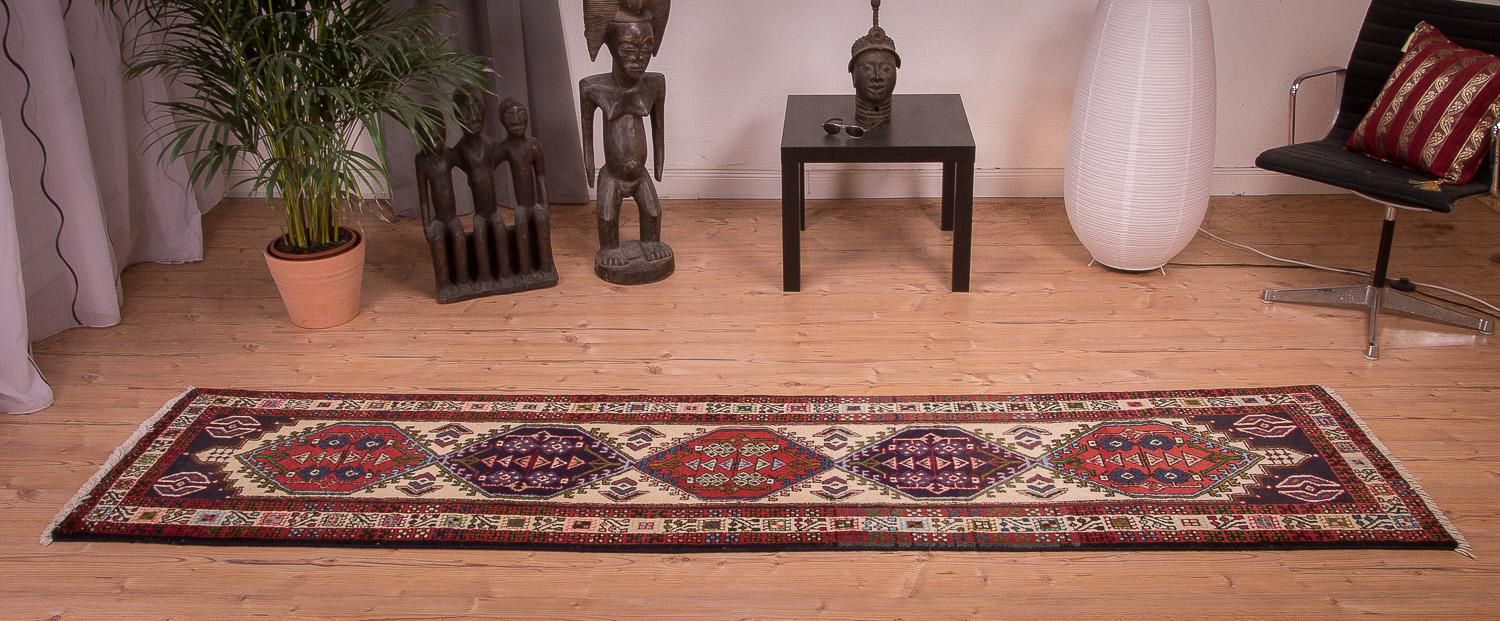 Alfombra de pasillo Alfombra persa - Nómada - 293 x 72 cm - beige