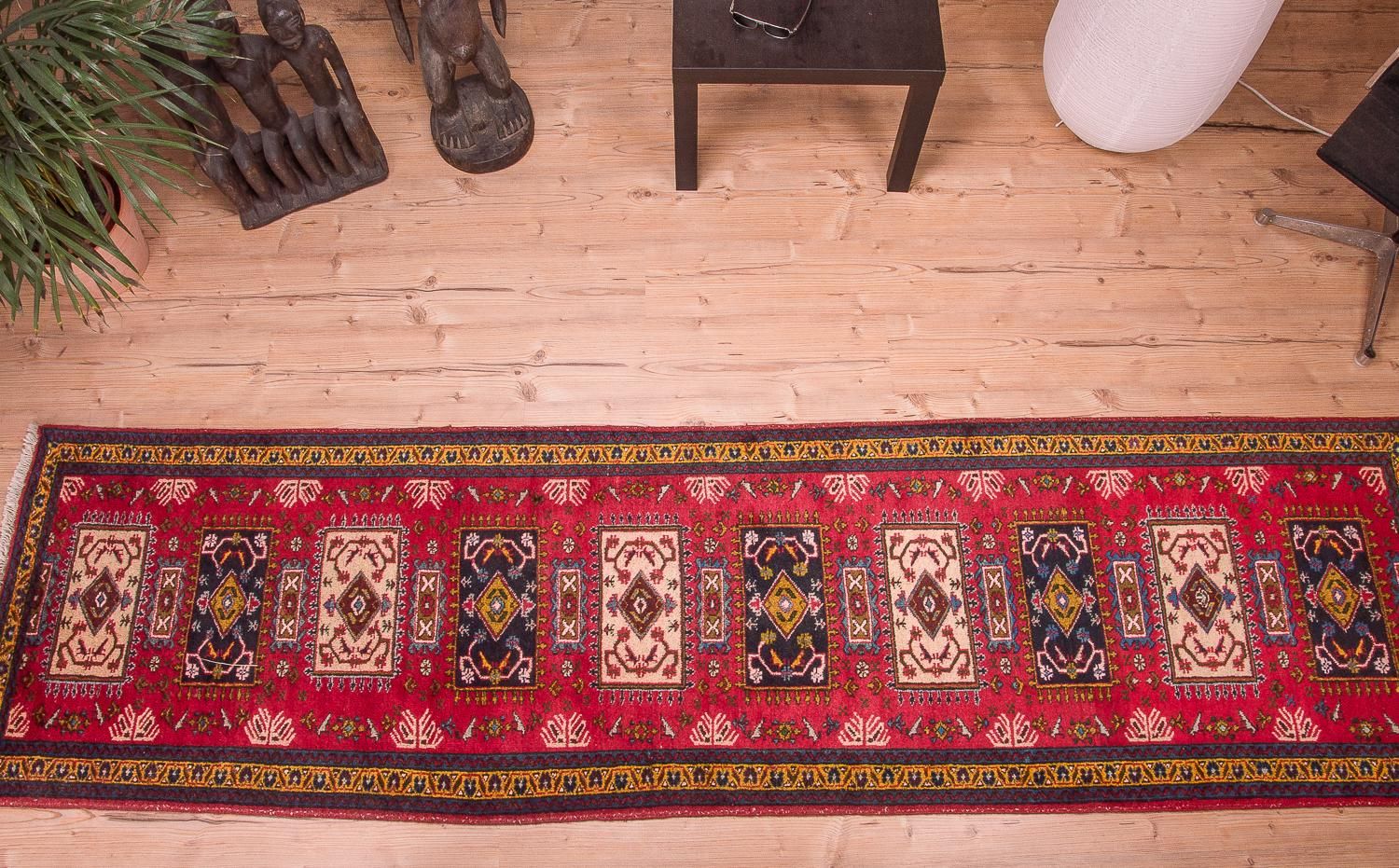 Alfombra de pasillo Alfombra persa - Nómada - 308 x 83 cm - rojo