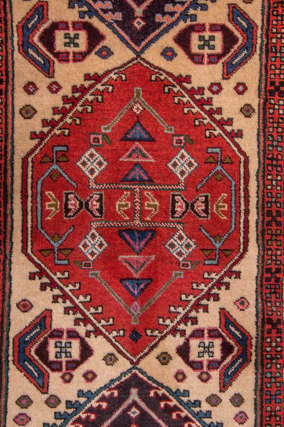 Alfombra de pasillo Alfombra persa - Nómada - 296 x 75 cm - beige