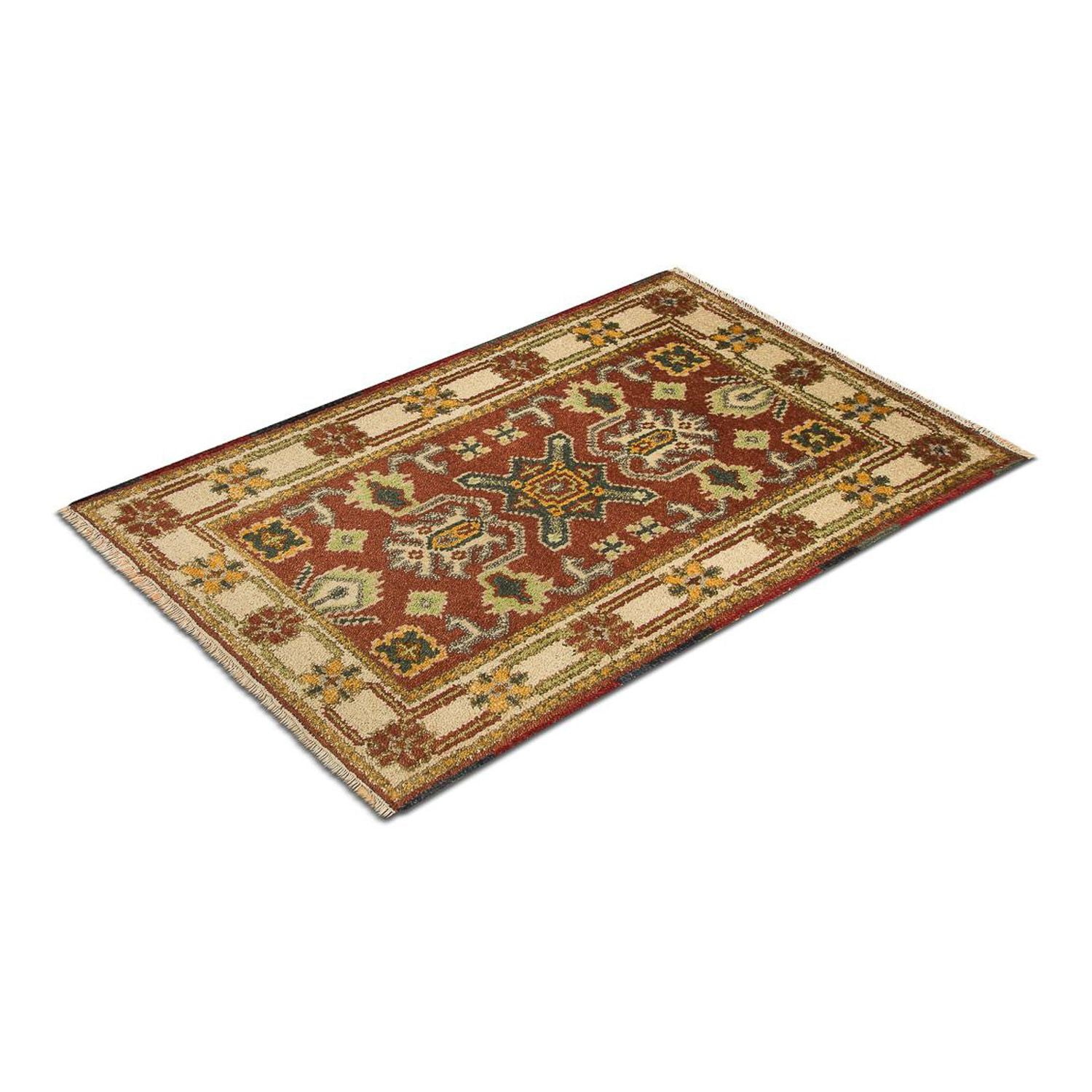 Alfombra oriental - 93 x 64 cm - óxido