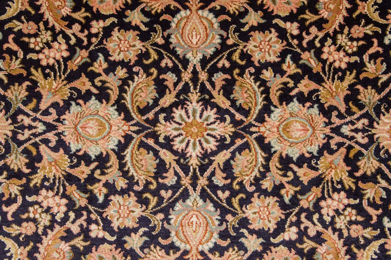 Alfombra de seda - Seda de Cachemira - 285 x 183 cm - azul oscuro