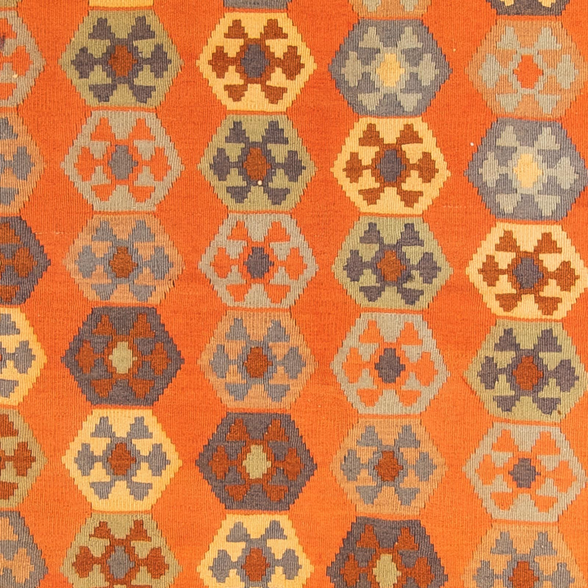 Alfombra de pasillo Alfombra Kelim - Antigua - 290 x 140 cm - multicolor