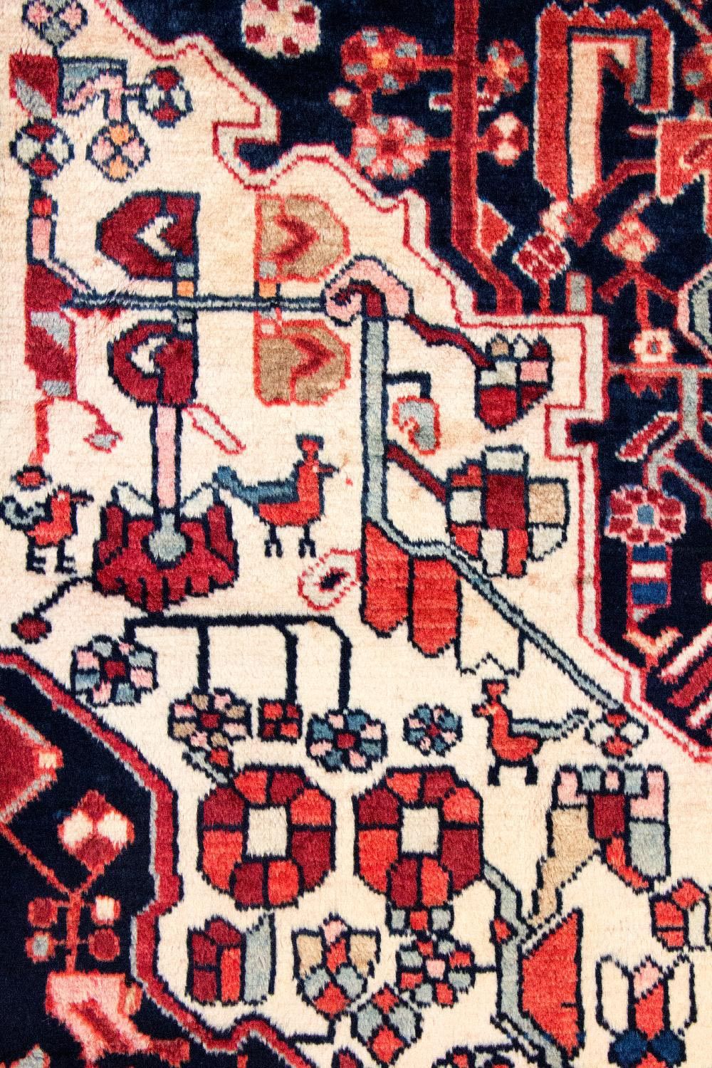 Alfombra persa - Nómada - 127 x 90 cm - multicolor