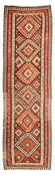 Kilim antiguo Alfombra 402x135cm