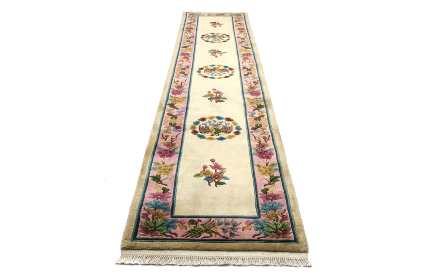 Alfombra de pasillo Alfombra china - 338 x 70 cm - beige