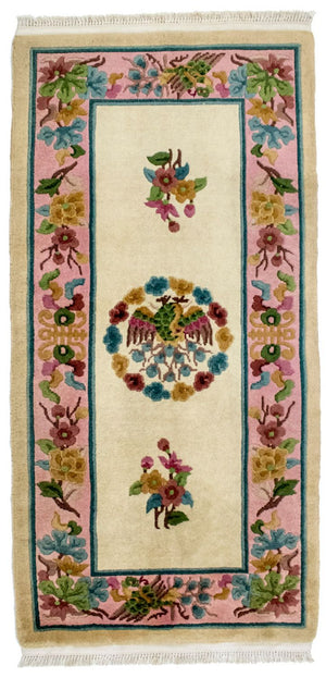 Alfombra china - 140 x 70 cm - beige