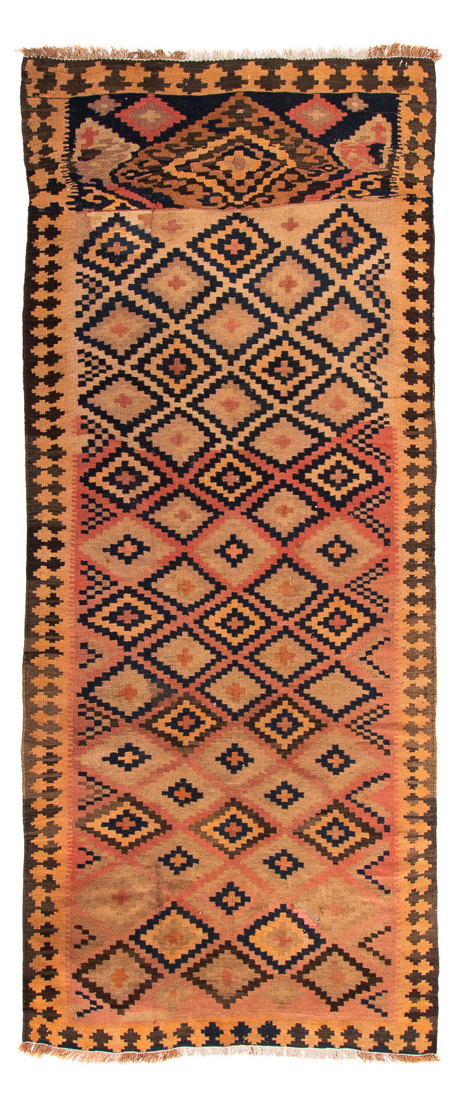 Alfombra de pasillo Alfombra Kelim - Antigua - 330 x 145 cm - multicolor
