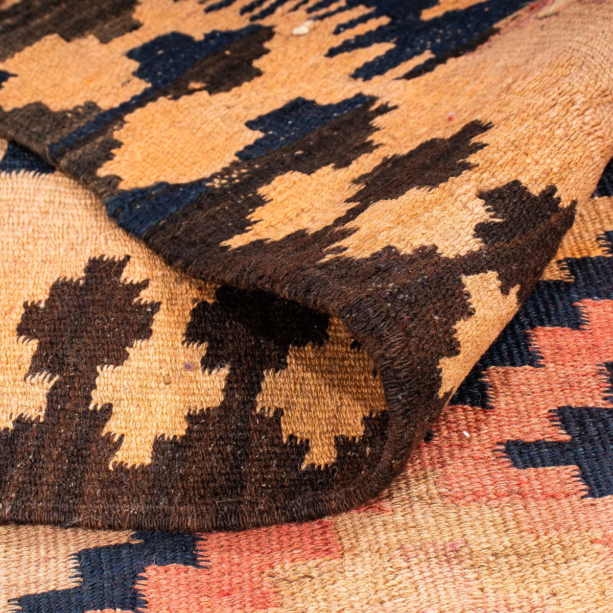 Alfombra de pasillo Alfombra Kelim - Antigua - 330 x 145 cm - multicolor