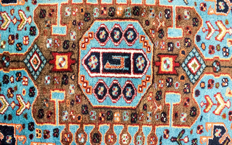 Alfombra persa - Nómada - 199 x 130 cm - azul