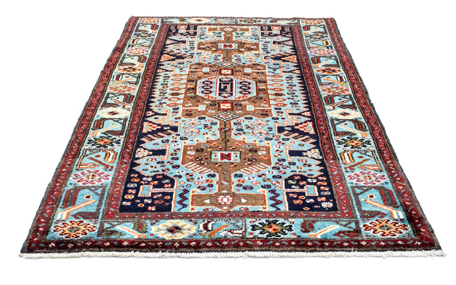 Alfombra persa - Nómada - 199 x 130 cm - azul