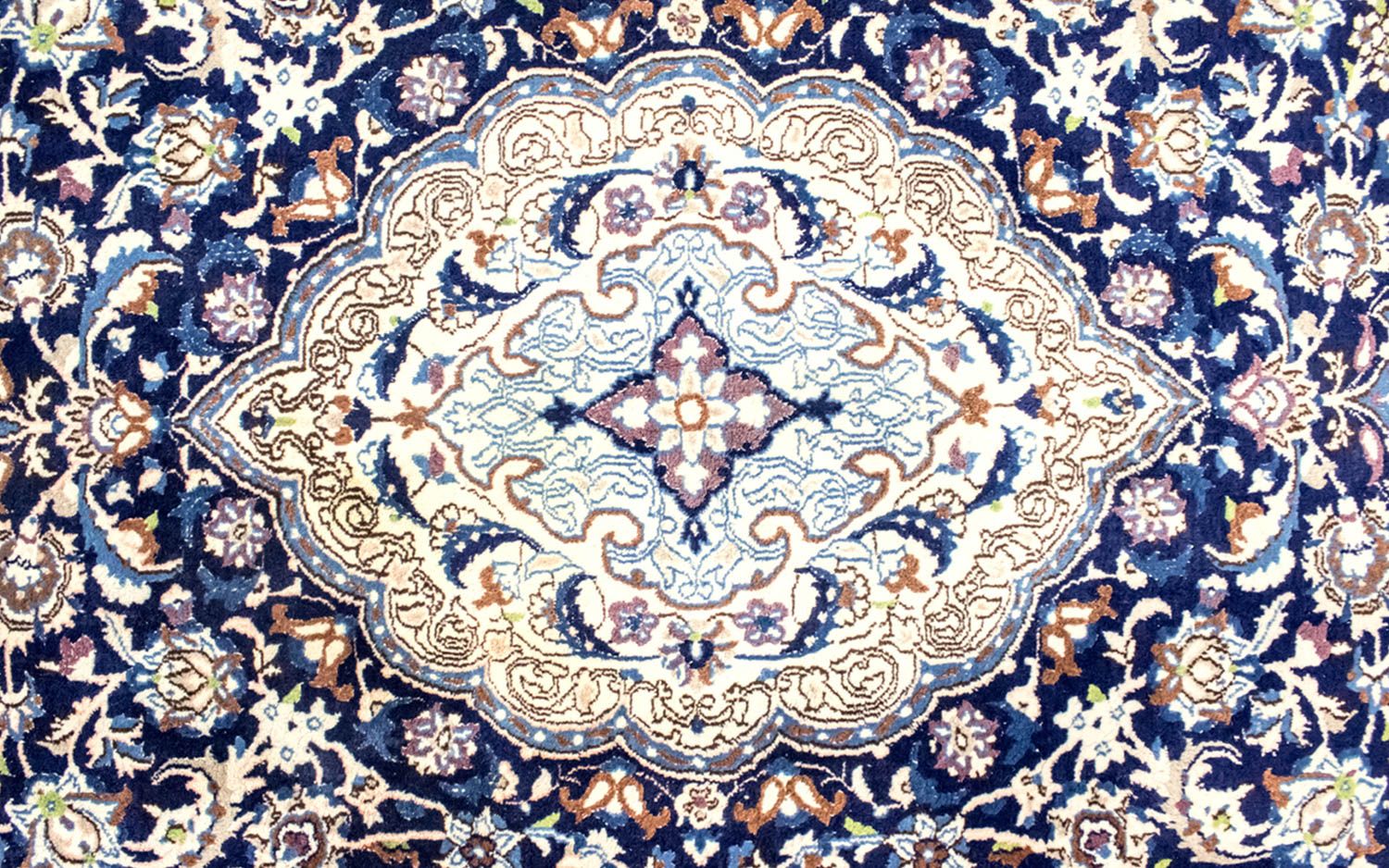 Alfombra Persa - Nain - Real - 291 x 199 cm - azul
