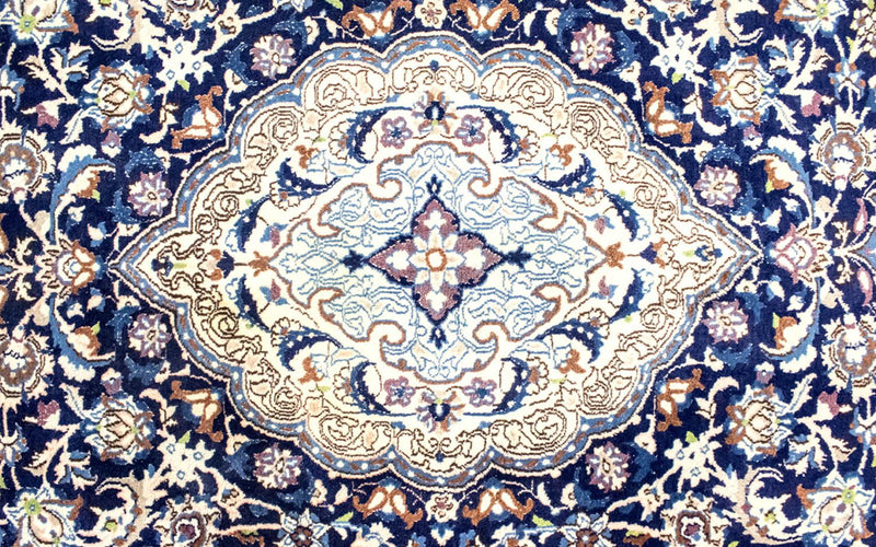 Alfombra Persa - Nain - Real - 291 x 199 cm - azul
