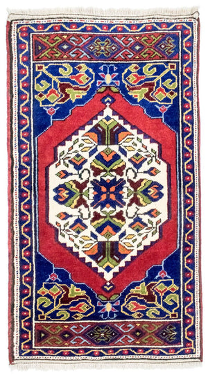 Alfombra oriental - 97 x 56 cm - azul