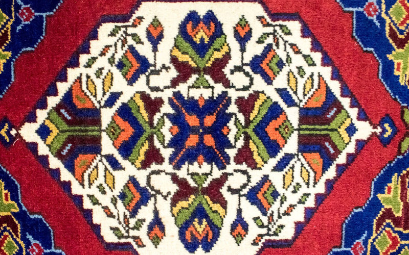 Alfombra oriental - 97 x 56 cm - azul