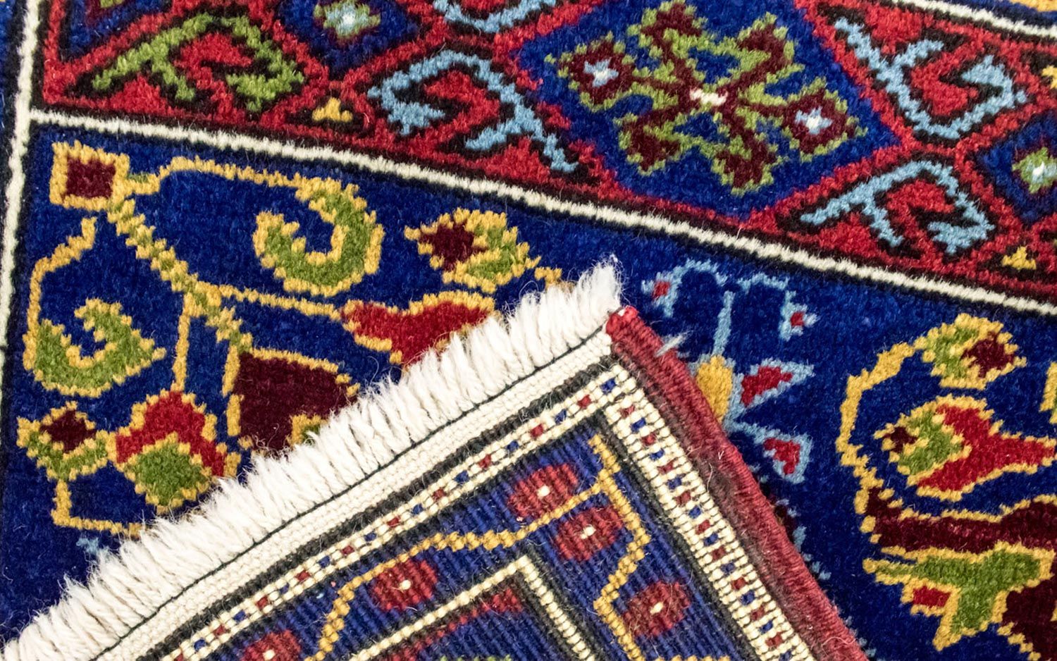 Alfombra oriental - 97 x 56 cm - azul