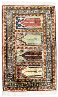 Alfombra de seda - Kayseri - 104 x 66 cm - multicolor