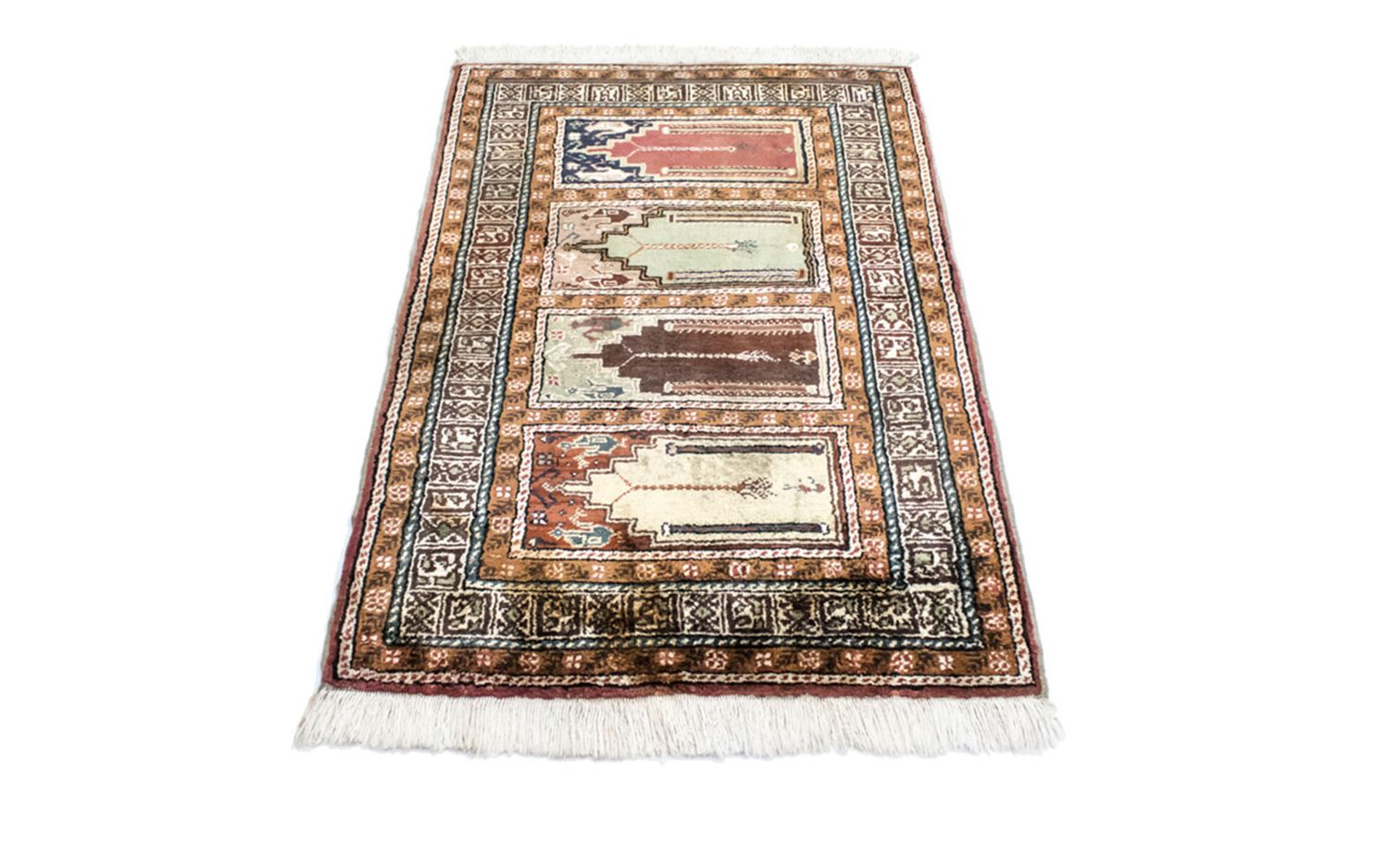 Alfombra de seda - Kayseri - 104 x 66 cm - multicolor
