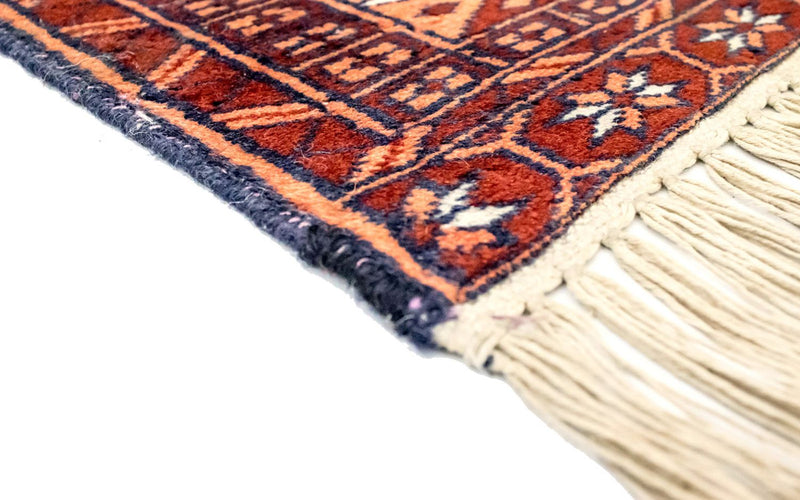 Alfombra afgana - 69 x 46 cm - óxido