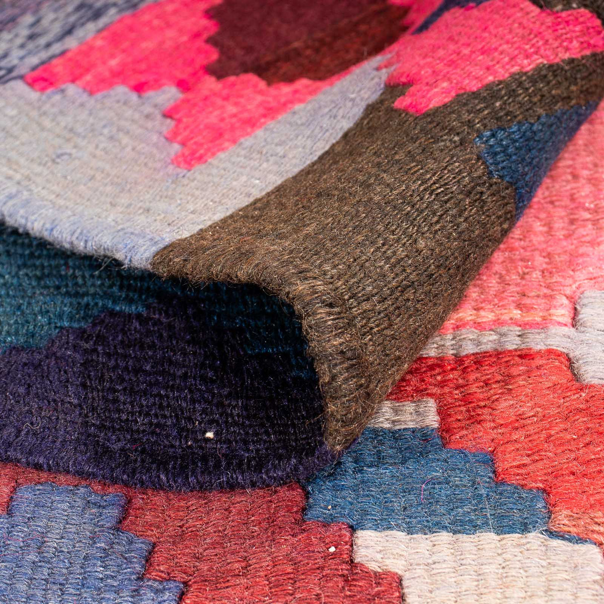 Alfombra de pasillo Alfombra Kelim - Antigua - 300 x 150 cm - multicolor