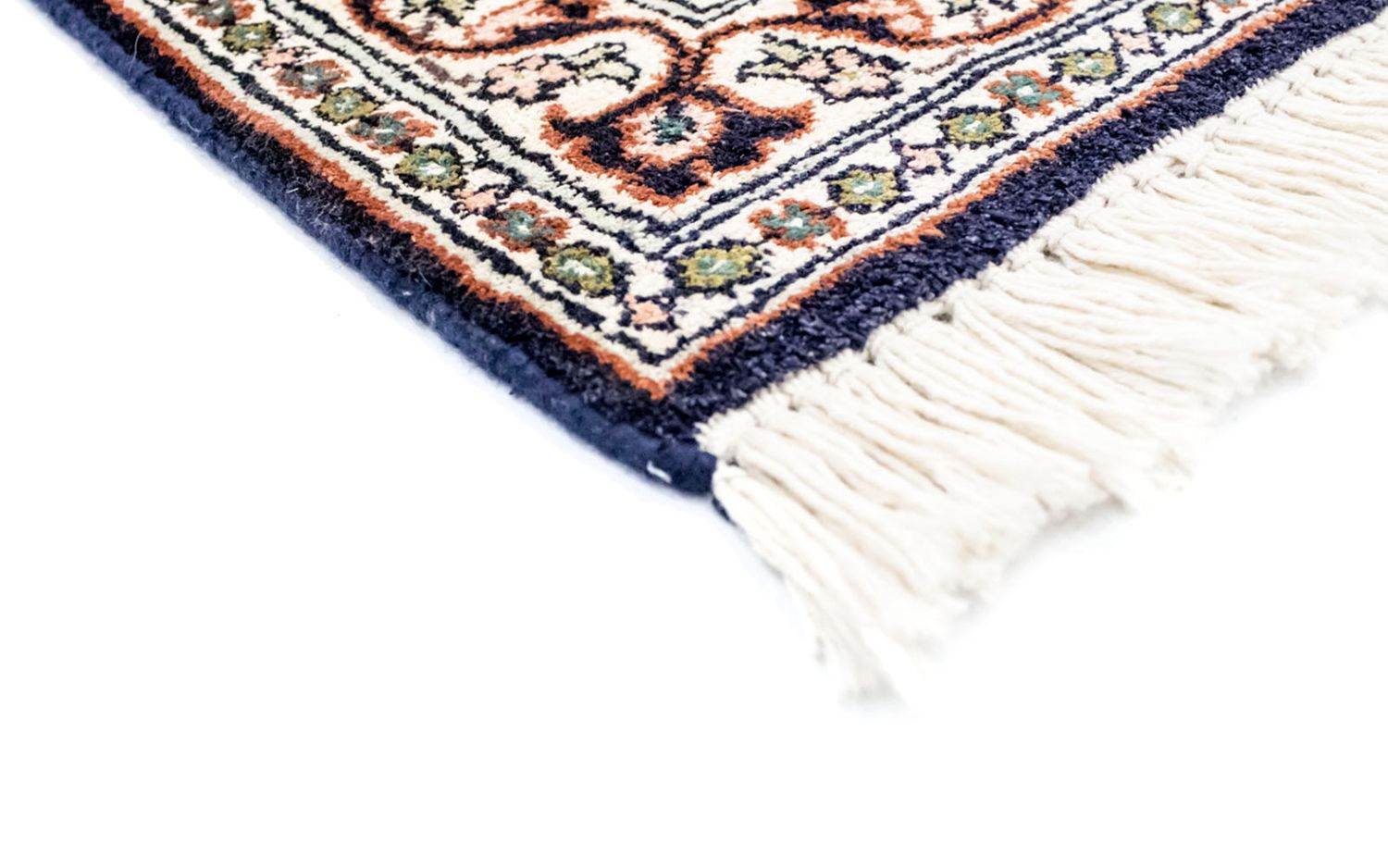 Alfombra de seda - Seda de Cachemira - 124 x 65 cm - multicolor