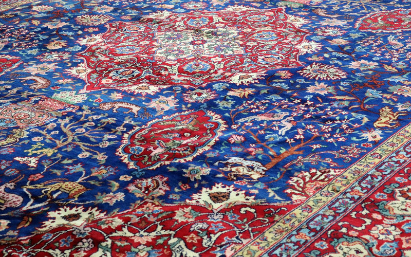 Alfombra persa - Tabriz - 457 x 344 cm - azul