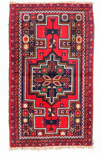 Alfombra Belutsch - 126 x 73 cm - rojo