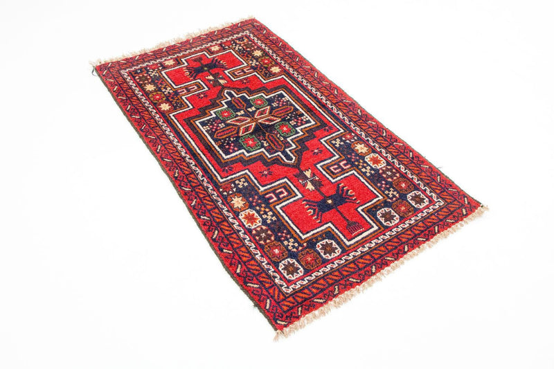 Alfombra Belutsch - 126 x 73 cm - rojo