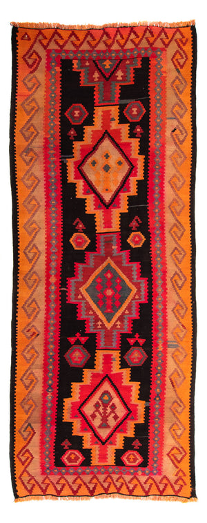 Alfombra de pasillo Alfombra Kelim - Antigua - 325 x 140 cm - multicolor
