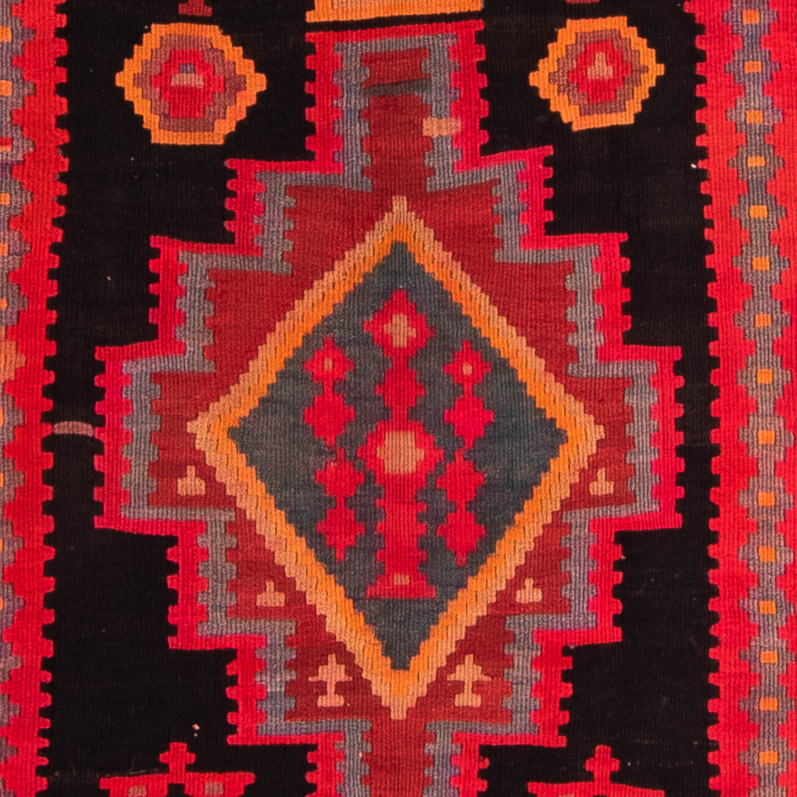 Alfombra de pasillo Alfombra Kelim - Antigua - 325 x 140 cm - multicolor