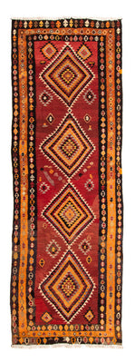 Alfombra de pasillo Alfombra Kelim - Antigua - 320 x 125 cm - multicolor