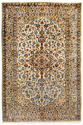 Alfombra persa - Keshan - 222 x 139 cm - beige