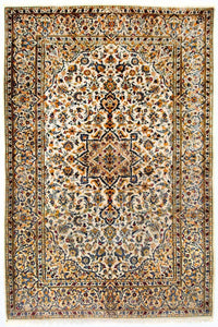 Alfombra persa - Keshan - 222 x 139 cm - beige