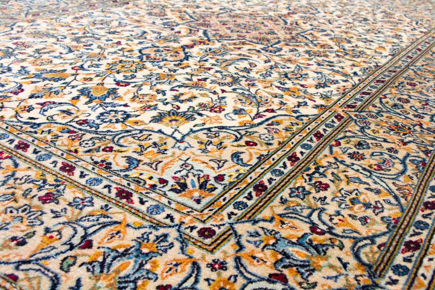 Alfombra persa - Keshan - 222 x 139 cm - beige