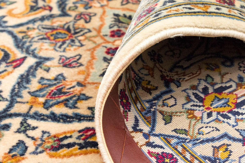 Alfombra persa - Keshan - 222 x 139 cm - beige
