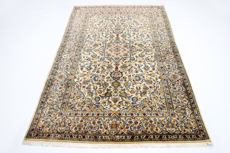 Alfombra persa - Keshan - 222 x 139 cm - beige