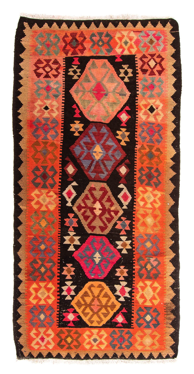Alfombra de pasillo Alfombra Kelim - Antigua - 240 x 117 cm - multicolor