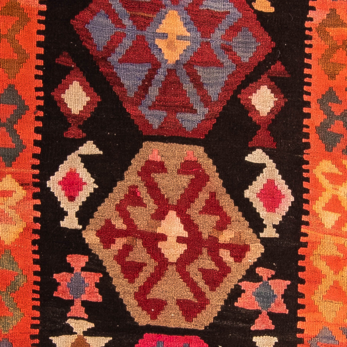 Alfombra de pasillo Alfombra Kelim - Antigua - 240 x 117 cm - multicolor